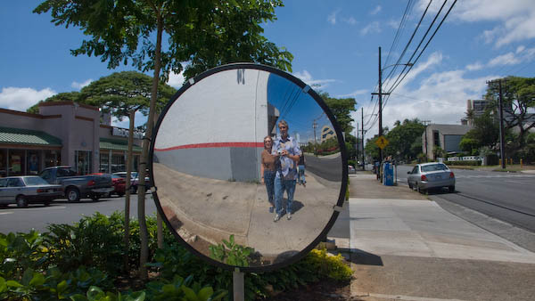 On the way back to the car, another glimpse of ourselves, then on to the next stop.