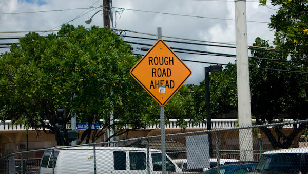 Coming out of the parking lot, this message caught my eye. I tried not to take it personally.
