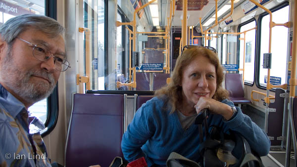 We avoided the $30 cab ride by taking Portland's light rail from the airport to downtown, where the stop was a block from our hotel.