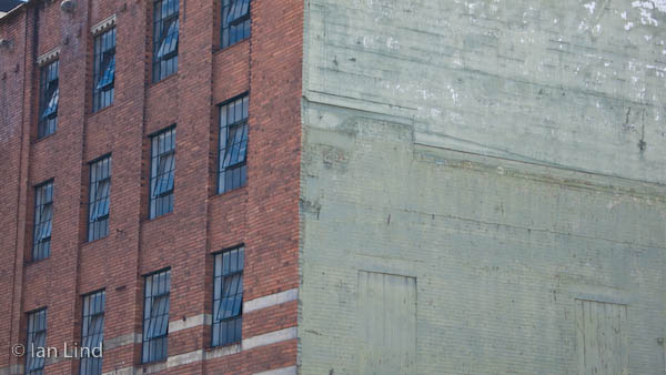 Portland is a city with lots of old buildings, many now being restored.