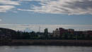 The moutain in the distance quickly gives away our location--Portland, Oregon.