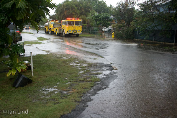 Kaaawa's Engine 21 was already pumping on Polinalina Road between Hauhele and Linimauna.