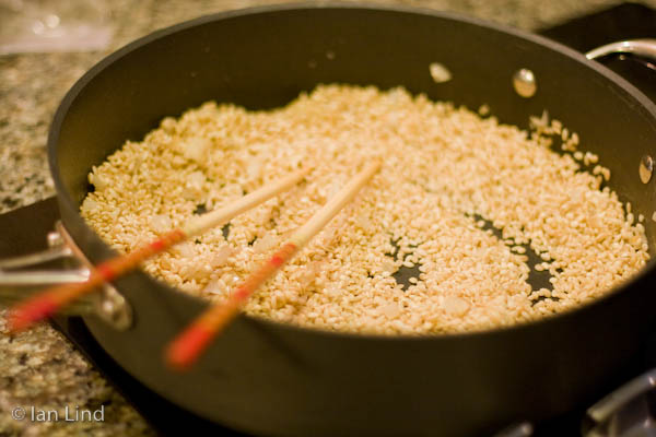The plan: slow cooked barley risotto with porcini mushrooms.