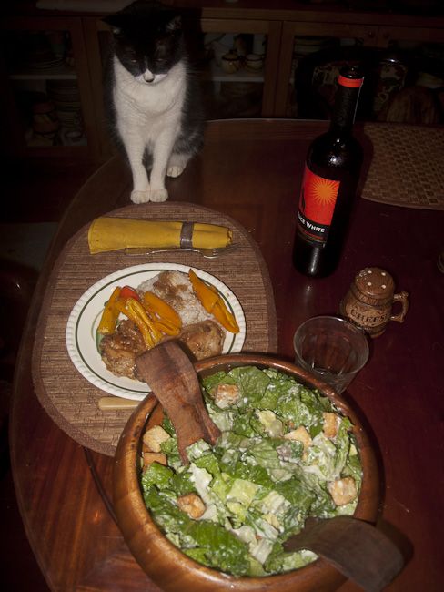 On the plate